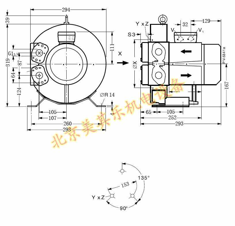 4GH210/550w雷竞技体育登录平台尺寸图