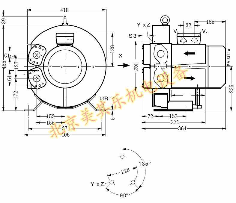 4GH610/3.3kw雷竞技体育登录平台尺寸图
