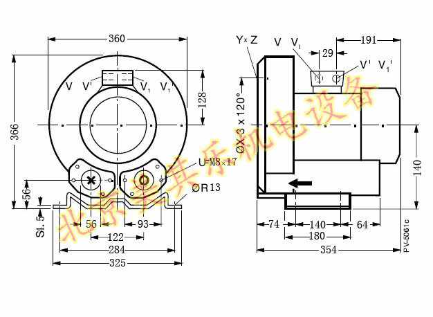  2GH610/单相2.2kw雷竞技体育登录平台CAD尺寸图